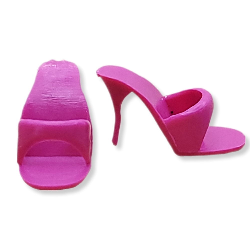 Barbie 80s Superstar Era Open Toe Thin Heels Magenta Philippines Mattel Vtg